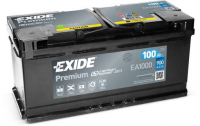 EXIDE Premium EA1000 / 12V, 100Ah, 900A / 353x175x190 - +