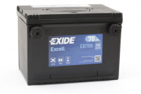 EXIDE Excell EB708 Jenkki / 12V, 70Ah, 740A / 260x180x186 + -