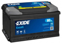EXIDE Excell EB802 / 12V, 80Ah, 700A /  315x175x175 - +