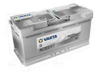 VARTA Silver Dynamic Agm xEV  A4 / 12V, 105Ah, 950A /  394x175x190  - +