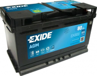 EXIDE Agm EK800 / 12V, 80Ah, 800A /  315x175x190 - +