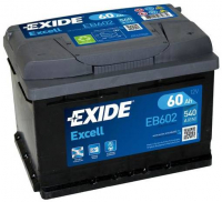 EXIDE Excell EB602 / 12V, 60Ah, 540A /  242x175x175 - +