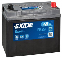 EXIDE Excell EB454 / 12V, 45Ah,330A /  237x127x227 - +