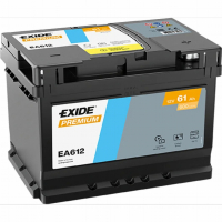 EXIDE Premium EA612 / 12V, 61Ah, 600A / 242x175x175 - +