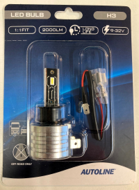 Polttimo AUTOLINE LED H3 9-32V 2000lm