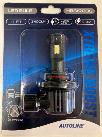 Polttimo AUTOLINE LED HB3/9005 9-16V 3400lm