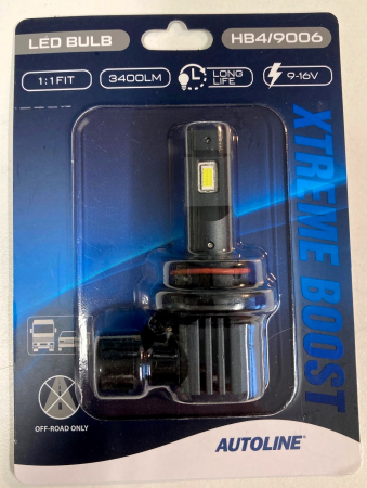 Polttimo AUTOLINE LED HB4/9006 9-16V 3400lm