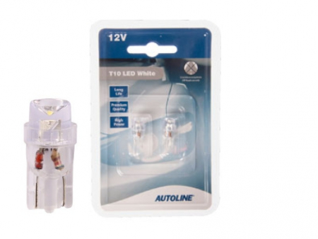 Polttimopari LED 12V T10 valkoinen