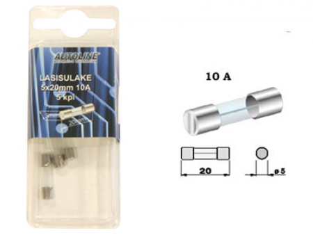 Autoline Lasisulake 5x20mm 10A 5kpl