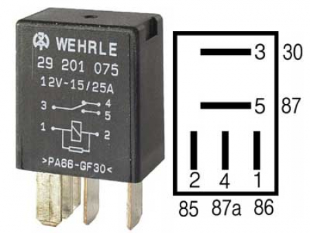 WEHRLE Mikrorele  12V 15/25A VASTUS