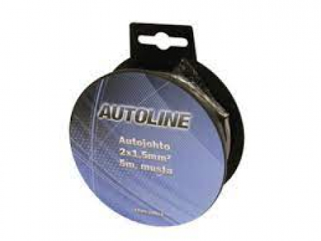 Autoline Autojohto Musta 2x1,50mm2 5m