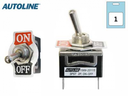 Autoline Metallinen Vipukatkaisin / On-Off / 2-Napainen
