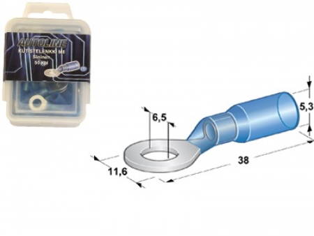 Autoline KUTISTELENKKI 6,4mm Sininen 50kpl