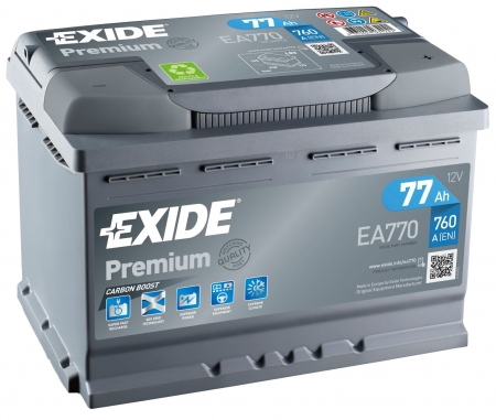Exide Premium EA770 77Ah/760A akku