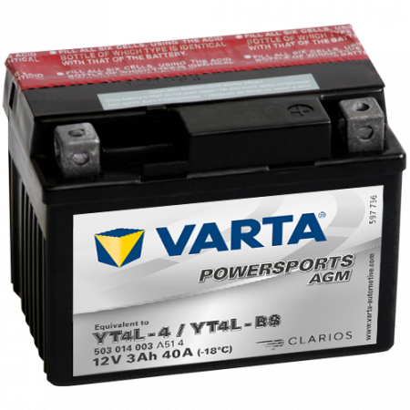 VARTA Mp-akku Powersport YTX14-4  AGM 12V, 12Ah, 200A /  152x88x147