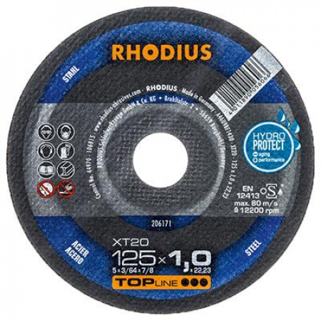 RHODIUS  Katkaisulaikka XT20 TOP 125 x 1,0