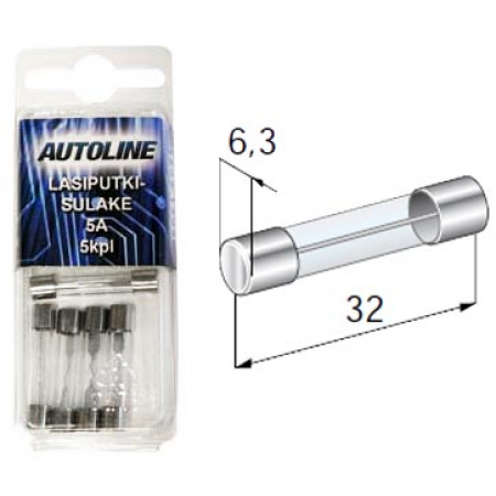 Autoline Lasisulake 5A / 6x32mm  5kpl