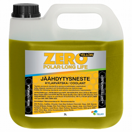 ZERO POLAR LONG LIFE Jäähdtysneste YELLOW 100% 3L