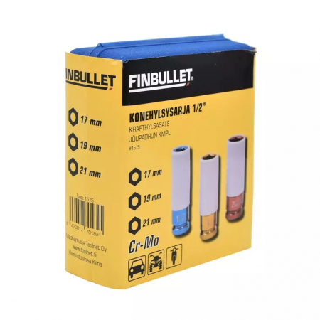FINBULLET Konehylsysarja 1/2" 17/19/21 mm